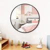 Round Bathroom Mirror Shatterproof Wall Mounted Mirror Aluminum Alloy Blackboard