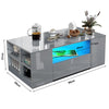 Coffee Table With Storage 2 Drawers High Gloss Living Room Furniture With LED