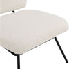 Industrial Style Sherpa Single Sofa Upholstered Seats Dining Chair W/ Metal Legs