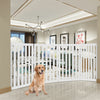 4 Panels Foldable Dog Gate Freestanding Doorway Stairs Baby Pet Safety Barrier