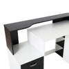 Multi-Storage & Workstation Desk Table w/ Storage Shelves Home Office Black