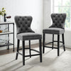 2X Velvet Bar Stools Kitchen Counter Breakfast Stool Padded Barstool Pub Chair