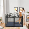 8Panels Heavy Iron Dog Playpen Pet Dog Whelping Fence Puppy Pen w/Waterproof Mat