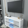 Modern TV Unit Cabinet Stand Matt Body & High Gloss Doors LED Light Livingroom