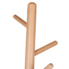 Wooden Coat Rack Hat Jacket Bag Clothes Rail Stand Hanger Room with Shelves