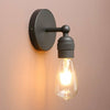 Pair Retro Industrial Wall Sconce Lights Vintage Bare Holder Fitting Wall Lamps