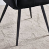 Modern Dining Chairs Velvet Padded Seat Metal Legs Kitchen Chair Home Office 1