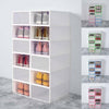 12x White Clear Shoe Storage Boxes Drawer Stackable Foldable Durable Organiser