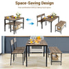 4-Piece Wooden Dining Table & Chair Set Modern Kitchen Table w/2 Chairs & Bench
