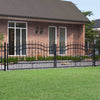 Fence Gate with Spear Black 406x151 -coated Steel R5U4