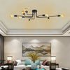Retro Industrial Chandelier Steampunk Semi Flush Mount Ceiling Lighting Fixtures