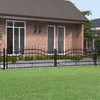 Fence Gate with Spear Black 406x120 -coated Steel R7E9