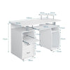 Computer Desk Home Office Workstation with 2 Drawers & Storage Compartments