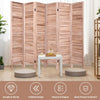 6 Panels Folding Room Divider Wooden Wall Privacy Screen Protector Home Office