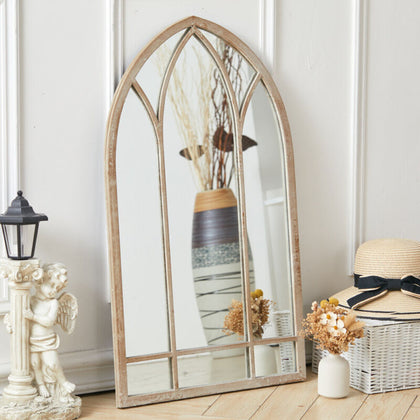 Vintage Garden Arched Window Style Wall Mirror Decorative Mirror Indoor Outdoor