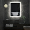 Elegant Bathroom Mirror Dual Light LED Wall lighted Mirror Vertically Horizontal