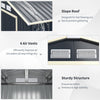 7FT x 4.3FT Outdoor Storage Shed Large Tool Utility Storage House W/Sliding Door