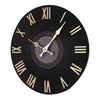30cm Garden Wall Station Retro CD Record Open Face Decor Indoor Outdoor Clock UK