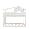 Children Wooden Bed Frame Double Bunk Beds 3ft Single Pine Wood Bed Kids White