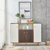 Modern 4 Door 3 Shelf Storage Cupboard Cabinet Sideboard Table Hallway Kitchen