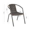 Outdoor Patio Furniture Unit Garden Stacking Chairs 2/4/6 Seat Chairs Set Brown