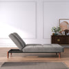 Multifunctional Adjust Sofa Bed Velvet Chesterfield 3 Seater Beige/Grey Sofabed