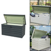 Lockable Garden Outdoor Storage Box Galvanized Steel Chest Trunk Bench Toolbox