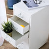6 Drawer Locking Office Filing Cabinet w/Wheels Rolling Storage Nightstand Table