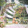 Extra Large 2.2m Tall Wedding Arch Double Pole Metal Moongate Backdrop Stand DIY
