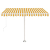 Freestanding Manual Retractable Awning 350x250 Yellow/White S1G9