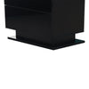 Black LED 3 Drawers Bedside Table High Gloss Cabinet Side End Table Living Room
