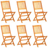 7 Piece Folding Garden Dining Set Solid Acacia Wood B7W4