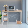 Computer Desk PC Table Workstation Home Office with 2 Shelves Walnut/White