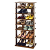 7-tier Double Shoe Storage Tower Organiser Unit Home Display Shelf Rack Stand