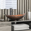 Bathroom Sink Basin Artistic Wash Bowl Countertop Tempered Glass Tap Waste Set