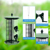 3-in-1 Metal Bird Feeder Outdoor Hanging Wild Feeding Station Detachable Tubes