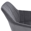 1x Dining Chair Velvet Seat Padded Breakfast Armchair w/ Backrest Kitchen Lounge