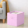 4x Pink Foldable Fabric Storage Cube Boxes Drawer Toy/Book/Cloth