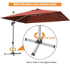 3M Patio Offset Umbrella Cantilever Parasol w/ Cross Base Tilting Market Parasol