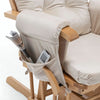 ONPNO Replacement Velvet Cushions 5PCS Set for Glider Rocking Chair and Stool