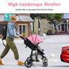 2 in 1 Baby Stroller Foldable Pushchair Reversible Seat With Adjustable Canopy