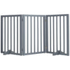 Foldable Pet Gate 3/4 Panel Play Pen Wooden Divider Fence Barrier Doorway Safety