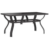 7 Piece Garden Dining Set Grey and Black N6V8