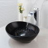 Bathroom Cloakroom Wash Basin Bowl Ceramic Countertop Oval Black 410mm x 340mm
