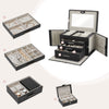 4 Layers Large Jewellery Boxes Storage Organizer Case Cabinet w/Portable Box