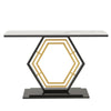 1.2m Large Slim Marble Console Table Entrance Table Double Base Stand View Table