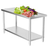 High Quality Kitchen Table Worktop Work Bench Catering Backplash Stainless Steel