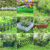 Flexible Plastic Wooden Effect Lawn Border Edge Garden Edging Picket Fencing Set