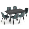 Mondeer Dining Room Sets Dining Table and 4/6 Upholstered Chairs with Metal Legs