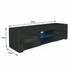 130cm Modern TV Unit Stand Cabinet Black High Gloss Door Matt Body Sideboard LED